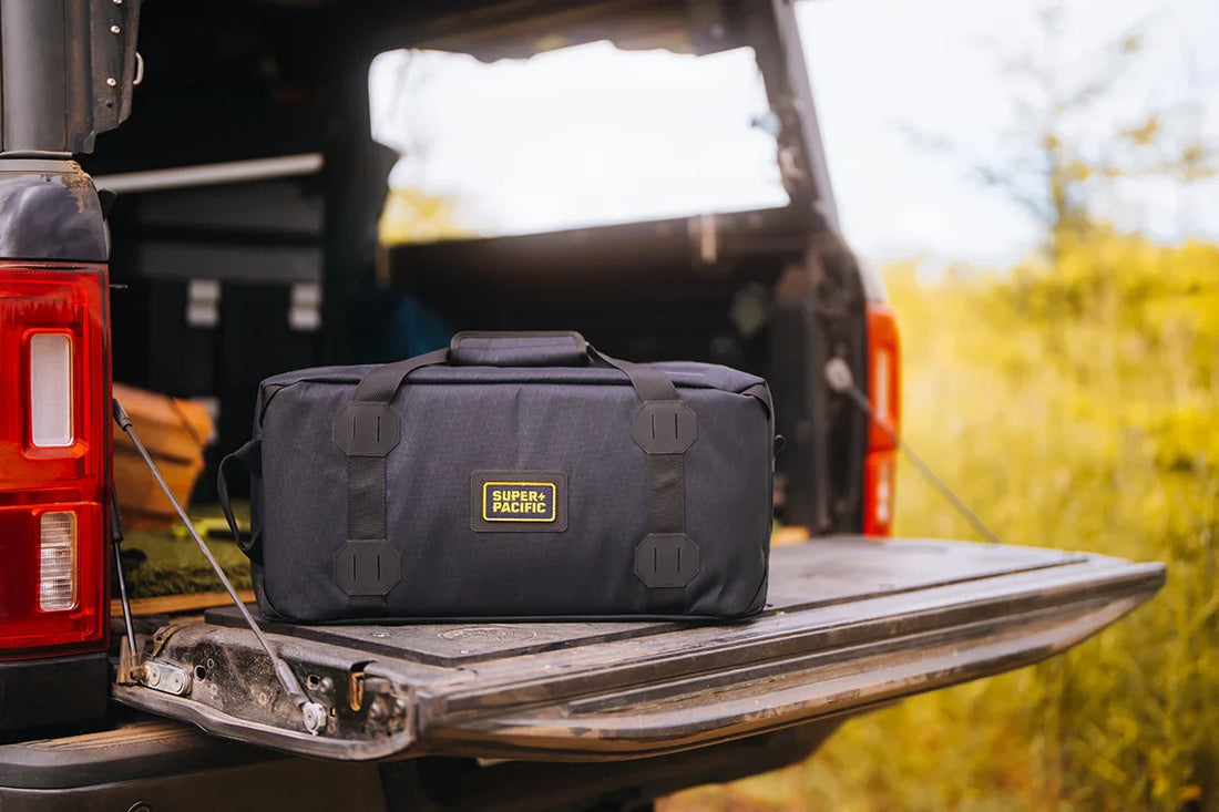The HuckPack modular organization system for lightweight truck campers, overlanders, and off-road adventurers,