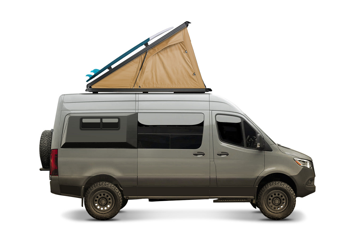 Mercedes Sprinter Van with CloudCap van tent poptop.