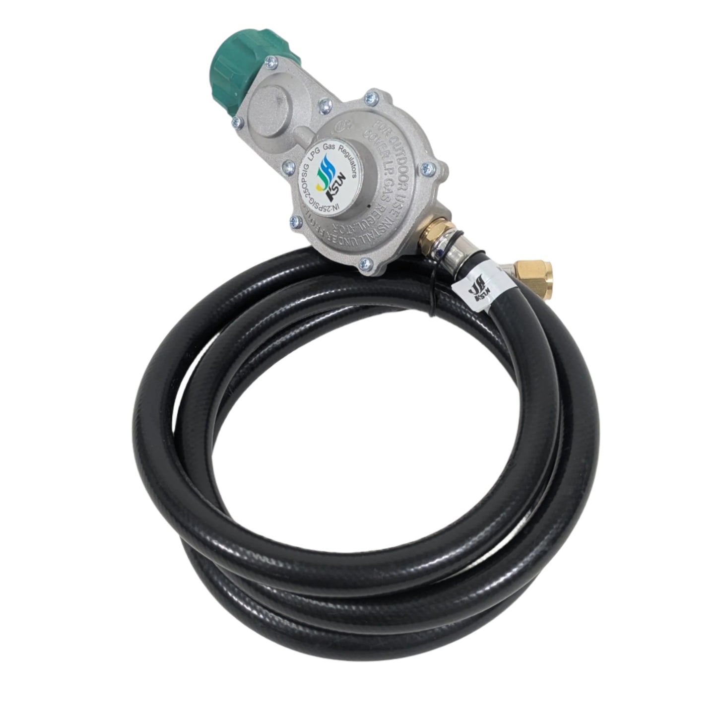 Propane Hose - 5-foot w/ Two-Stage Regulator