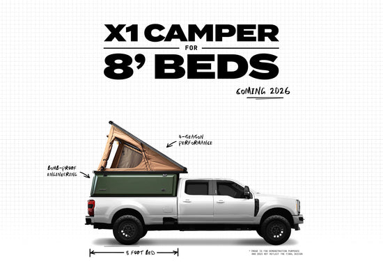 X1 Camper for 8' Bed Trucks | Launch Crew – Super Pacific