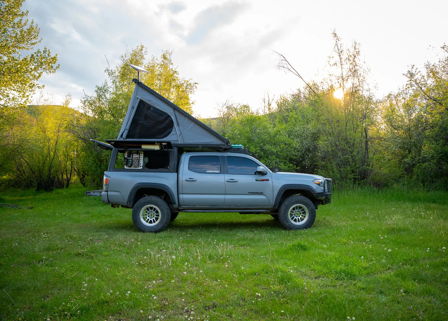 Super Pacific Toyota Tacoma wedge camper with Starlink.